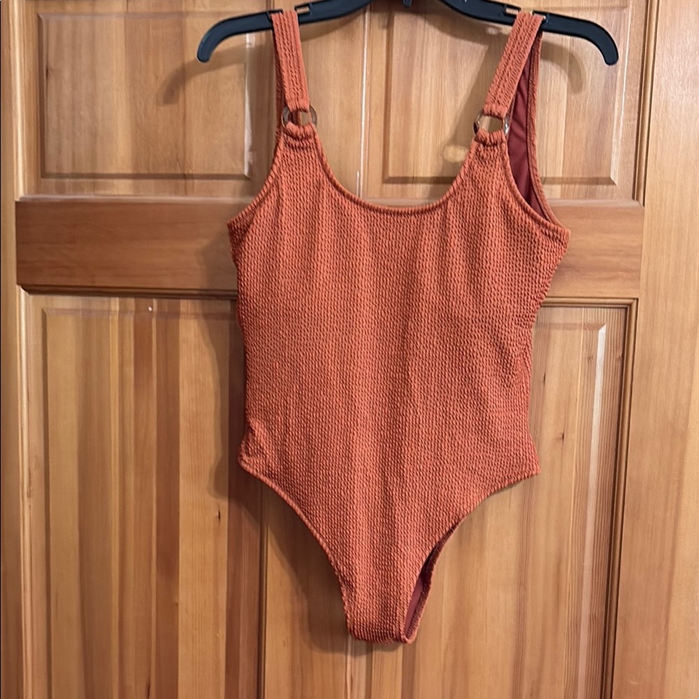 Elegant Rust Women Swim One Piece